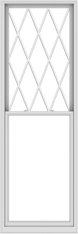 WDMA 38x114 (37.5 x 113.5 inch)  Aluminum Single Double Hung Window with Diamond Grids