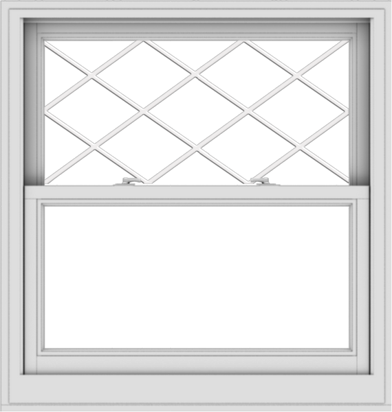 WDMA 38x40 (37.5 x 39.5 inch)  Aluminum Single Double Hung Window with Diamond Grids