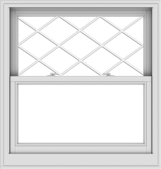 WDMA 38x40 (37.5 x 39.5 inch)  Aluminum Single Double Hung Window with Diamond Grids