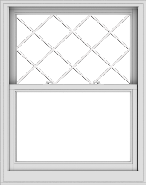 WDMA 38x48 (37.5 x 47.5 inch)  Aluminum Single Double Hung Window with Diamond Grids