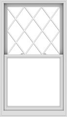 WDMA 38x66 (37.5 x 65.5 inch)  Aluminum Single Double Hung Window with Diamond Grids