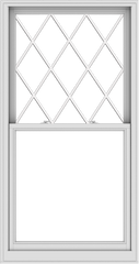 WDMA 38x72 (37.5 x 71.5 inch)  Aluminum Single Double Hung Window with Diamond Grids