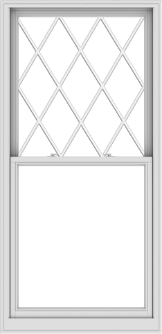 WDMA 38x78 (37.5 x 77.5 inch)  Aluminum Single Double Hung Window with Diamond Grids