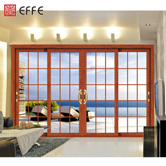 4 panel rail sliding doors external foshan burglar proof aluminum double glass heat insulation sliding door exterior on China WDMA