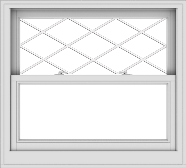 WDMA 40x36 (39.5 x 35.5 inch)  Aluminum Single Double Hung Window with Diamond Grids