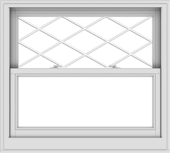 WDMA 40x36 (39.5 x 35.5 inch)  Aluminum Single Double Hung Window with Diamond Grids