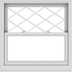 WDMA 40x40 (39.5 x 39.5 inch)  Aluminum Single Double Hung Window with Diamond Grids