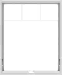 WDMA 40x48 (39.5 x 47.5 inch) White Vinyl uPVC Crank out Awning Window with Fractional Grilles