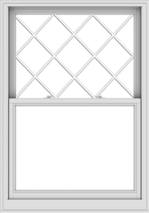 WDMA 40x57 (39.5 x 56.5 inch)  Aluminum Single Double Hung Window with Diamond Grids