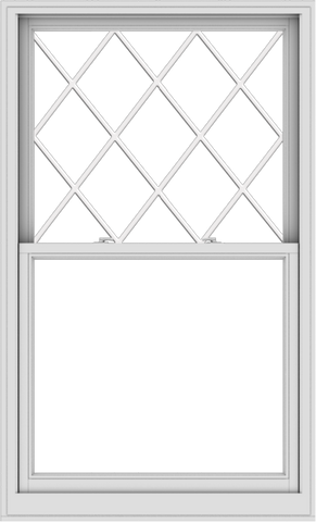 WDMA 40x66 (39.5 x 65.5 inch)  Aluminum Single Double Hung Window with Diamond Grids