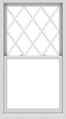 WDMA 40x72 (39.5 x 71.5 inch)  Aluminum Single Double Hung Window with Diamond Grids