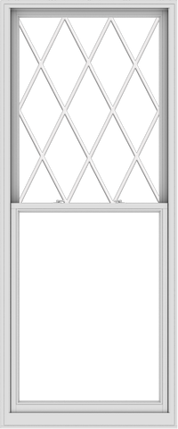 WDMA 40x96 (39.5 x 95.5 inch)  Aluminum Single Double Hung Window with Diamond Grids