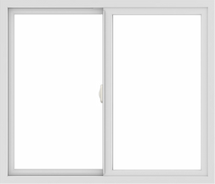 WDMA 42x36 (41.5 x 35.5 inch) Vinyl uPVC White Slide Window without Grids Interior