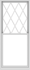 WDMA 44x102 (43.5 x 101.5 inch)  Aluminum Single Double Hung Window with Diamond Grids