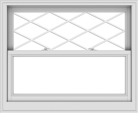 WDMA 44x36 (43.5 x 35.5 inch)  Aluminum Single Double Hung Window with Diamond Grids