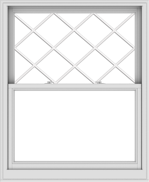 WDMA 44x54 (43.5 x 53.5 inch)  Aluminum Single Double Hung Window with Diamond Grids