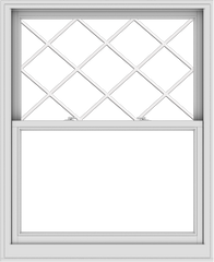 WDMA 44x54 (43.5 x 53.5 inch)  Aluminum Single Double Hung Window with Diamond Grids