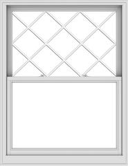 WDMA 44x57 (43.5 x 56.5 inch)  Aluminum Single Double Hung Window with Diamond Grids