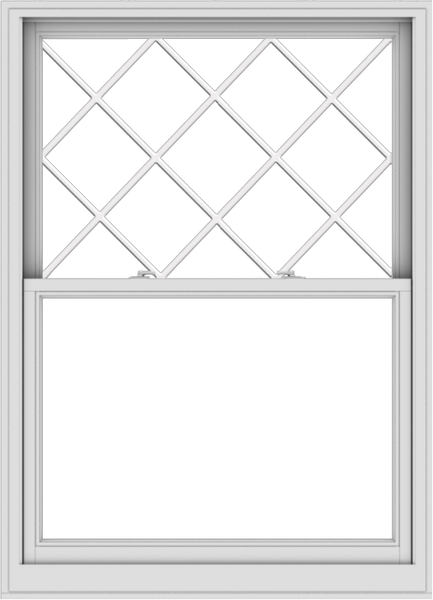 WDMA 44x61 (43.5 x 60.5 inch)  Aluminum Single Double Hung Window with Diamond Grids