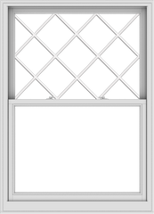 WDMA 44x61 (43.5 x 60.5 inch)  Aluminum Single Double Hung Window with Diamond Grids