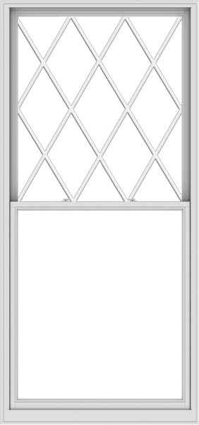 WDMA 48x102 (47.5 x 101.5 inch)  Aluminum Single Double Hung Window with Diamond Grids