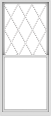 WDMA 48x108 (47.5 x 107.5 inch)  Aluminum Single Double Hung Window with Diamond Grids