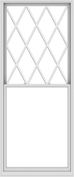 WDMA 48x114 (47.5 x 113.5 inch)  Aluminum Single Double Hung Window with Diamond Grids