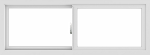 WDMA 48x18 (47.5 x 17.5 inch) Vinyl uPVC White Slide Window without Grids Interior