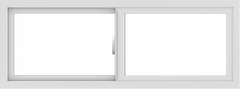 WDMA 48x18 (47.5 x 17.5 inch) Vinyl uPVC White Slide Window without Grids Interior