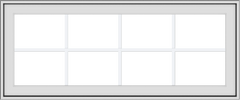 WDMA 48x20 (47.5 x 19.5 inch) White uPVC Vinyl Push out Awning Window with Colonial Grids Exterior