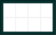 WDMA 48x30 (47.5 x 29.5 inch) Oak Wood Green Aluminum Push out Awning Window with Colonial Grids Exterior