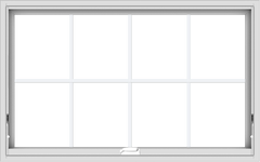 WDMA 48x30 (47.5 x 29.5 inch) White Vinyl uPVC Crank out Awning Window with Colonial Grids Interior