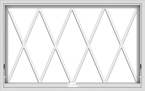 WDMA 48x30 (47.5 x 29.5 inch) White Vinyl uPVC Crank out Awning Window without Grids with Victorian Grills