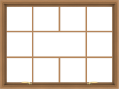 WDMA 48x36 (47.5 x 35.5 inch) Oak Wood Green Aluminum Push out Awning Window without Grids with Victorian Grills