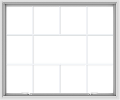 WDMA 48x40 (47.5 x 39.5 inch) White uPVC Vinyl Push out Awning Window without Grids with Victorian Grills