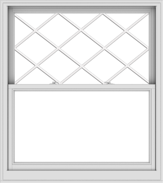 WDMA 48x54 (47.5 x 53.5 inch)  Aluminum Single Double Hung Window with Diamond Grids