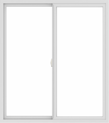 WDMA 48x54 (47.5 x 53.5 inch) Vinyl uPVC White Slide Window without Grids Interior