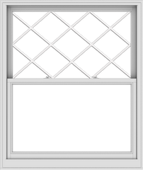 WDMA 48x57 (47.5 x 56.5 inch)  Aluminum Single Double Hung Window with Diamond Grids