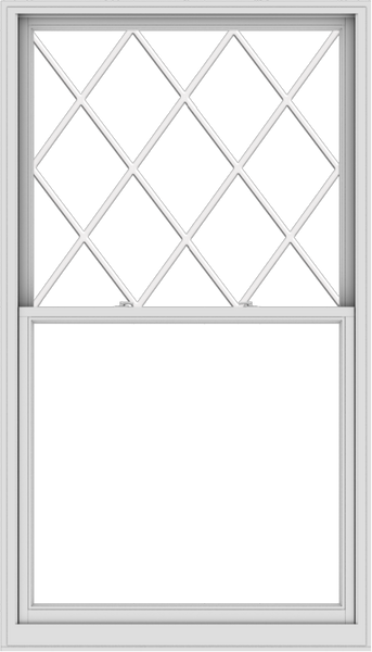 WDMA 48x84 (47.5 x 83.5 inch)  Aluminum Single Double Hung Window with Diamond Grids