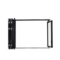 China WDMA German System Narrow Frame Series Bi-fold Window and Door Black Color