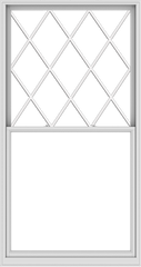 WDMA 54x102 (53.5 x 101.5 inch)  Aluminum Single Double Hung Window with Diamond Grids