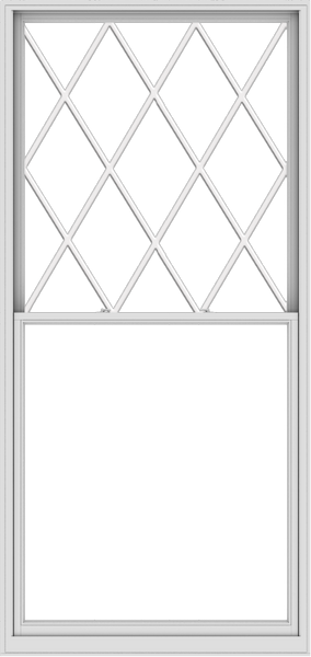 WDMA 54x114 (53.5 x 113.5 inch)  Aluminum Single Double Hung Window with Diamond Grids