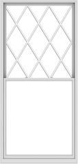 WDMA 54x114 (53.5 x 113.5 inch)  Aluminum Single Double Hung Window with Diamond Grids