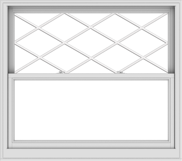 WDMA 54x48 (53.5 x 47.5 inch)  Aluminum Single Double Hung Window with Diamond Grids