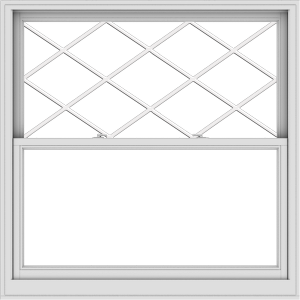 WDMA 54x54 (53.5 x 53.5 inch)  Aluminum Single Double Hung Window with Diamond Grids