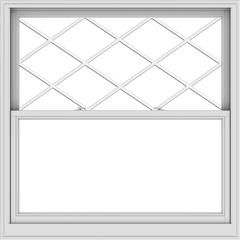 WDMA 54x54 (53.5 x 53.5 inch)  Aluminum Single Double Hung Window with Diamond Grids