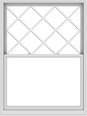 WDMA 54x72 (53.5 x 71.5 inch)  Aluminum Single Double Hung Window with Diamond Grids