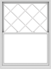 WDMA 54x72 (53.5 x 71.5 inch)  Aluminum Single Double Hung Window with Diamond Grids