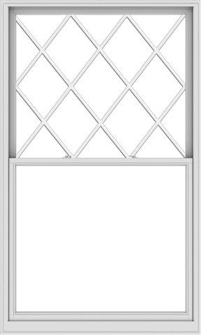 WDMA 54x90 (53.5 x 89.5 inch)  Aluminum Single Double Hung Window with Diamond Grids