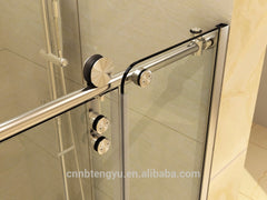 6-10mm 12mm High quality shower room door price/ tempered sliding glass shower door on China WDMA